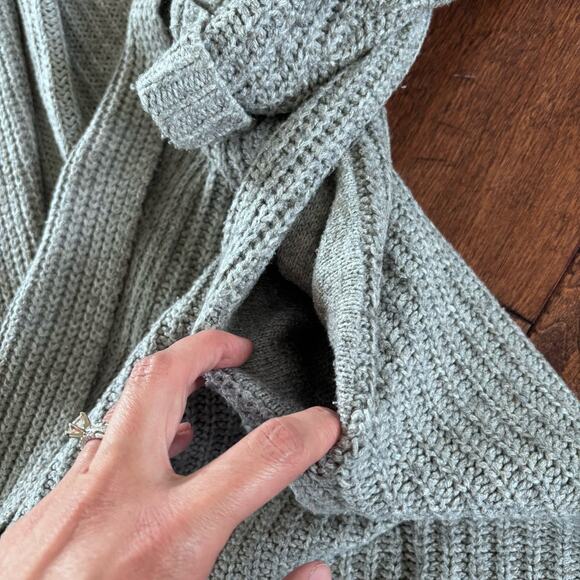 Kimchi Blue Anthropologie Women's‎ Knit Sweater Chunky Knit Gray Cardigan - Picture 5 of 7